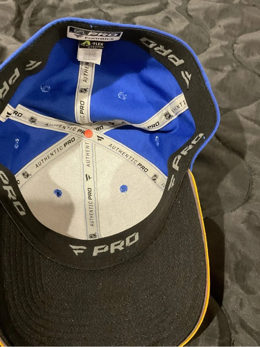 Fanatics Buffalo Sabres Royal Blue and Gold NHL Authentic Pro Hat - Picture 9 of 12